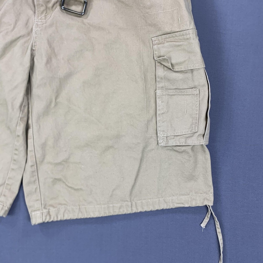 Regal Wear Cargo Shorts Mens 46 Khaki Belted Utility Pockets Y2K Baggy Hip Hop - Picture 4 of 16